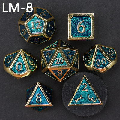 맞춤형 금속 고체 다이스 D20 게임 D &amp; D 다면면체 DND 다이스 세트 RPG 다이스