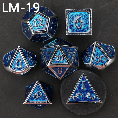 맞춤형 금속 고체 다이스 D20 게임 D &amp; D 다면면체 DND 다이스 세트 RPG 다이스
