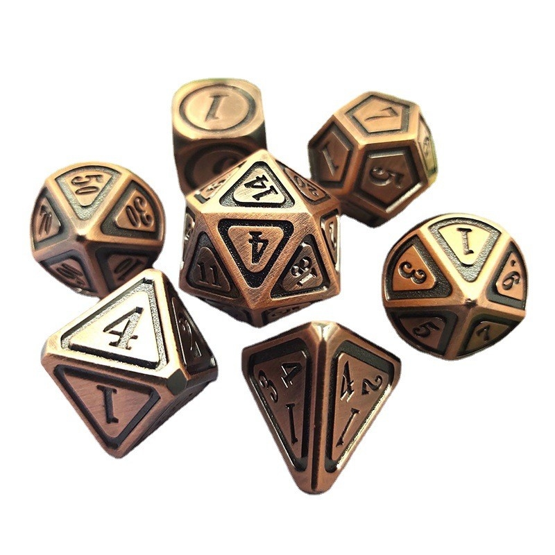 고대 청동 금속 Dice 세트 5인칭 게임 색상 Stray Earth Alloy Dice