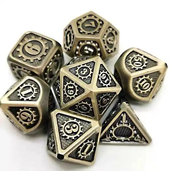 컬러풀 기어 솔리드 메탈 다이스 셋 보드 게임 쿠수 DND RPG