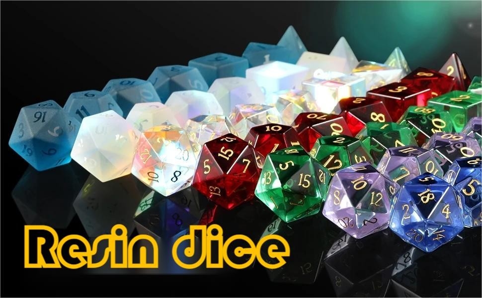 다채색 樹脂 물질 다이스 세트#Rpg#Dnd#Coc 투명